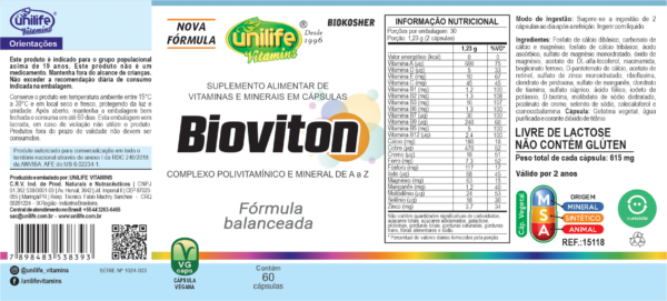 UNI BIOVITON 615 MG - 60 CAPS - Imagem 2