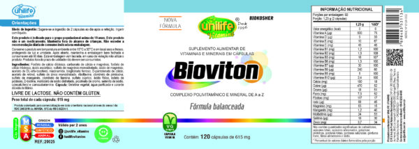 UNI BIOVITON 615 MG - 120 CAPS - Imagem 2