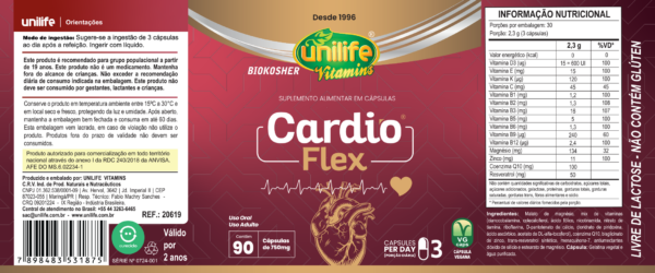 UNI CARDIO FLEX 750 MG - 90 CAPS - Imagem 2