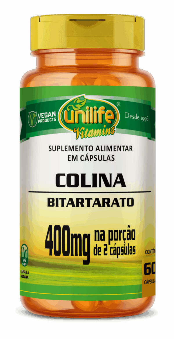 Colina em cápsulas 800 mg | Unilife