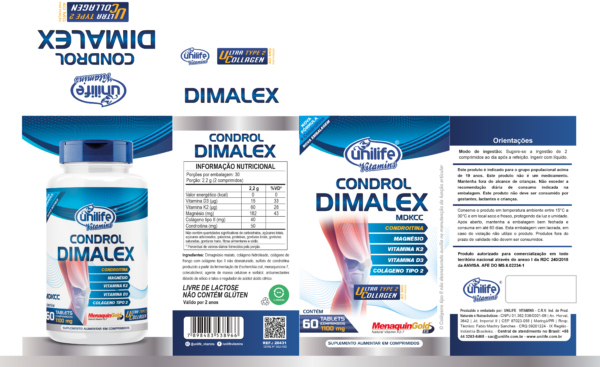 Condrol Dimalex + Condroitina em comprimidos - 60COMP. 1000 mg | Unilife - Imagem 3
