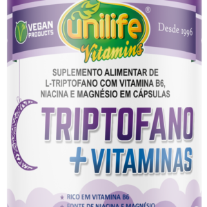 Triptofano com Vitaminas - 60 CAPS - 400 mg | Unilife