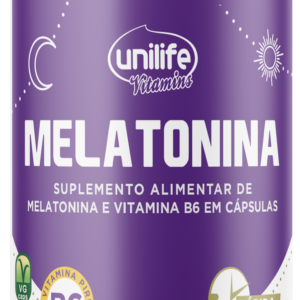 Melatonina com Vitamina B6 - 60 cápsulas 350 mg | Unilife