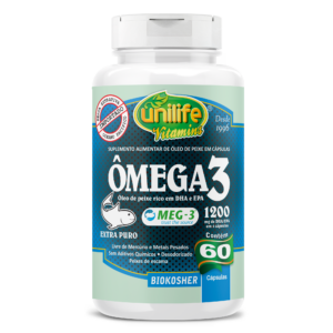 Ômega 3 Óleo de Peixe Extra Puro - 60 cápsulas 1200 mg | Unilife