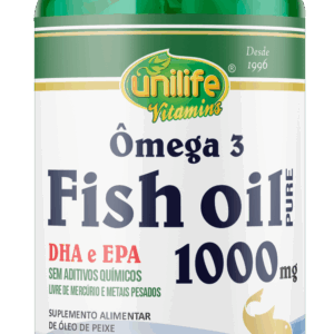 Ômega 3 Fish Oil Pure 120 cápsulas 1000 mg | Unilife
