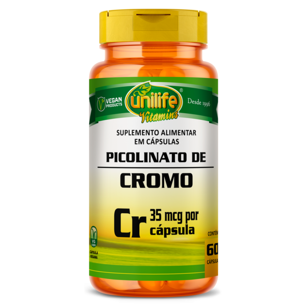 Picolinato de Cromo - 60 cápsulas 500 mg | Unilife