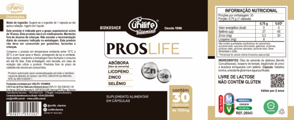 ProsLife em cápsulas 750 mg | Unilife - Imagem 2