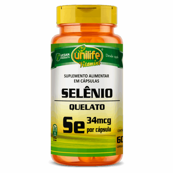 Selênio Quelato em cápsulas 500 mg | Unilife