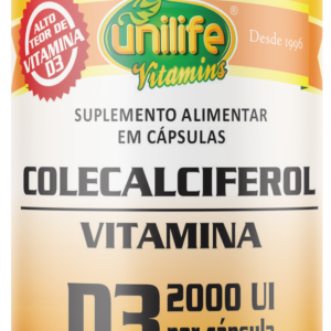 Vitamina D3 2000UI/cápsula - Colecalciferol - 60 cápsulas 470 mg | Unilife