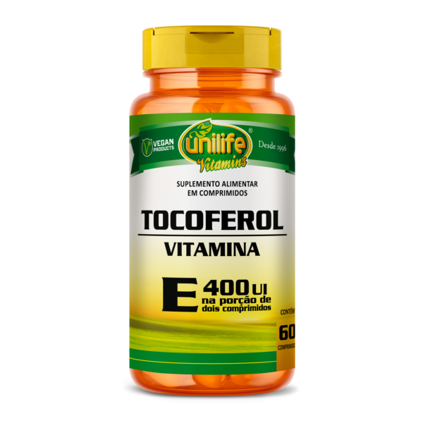 Vitamina E - Tocoferol - 60 comprimidos 1000 mg | Unilife